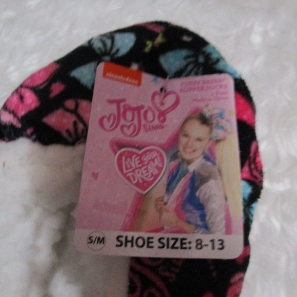 Jojo Siwa Girls Slipper Socks Sizes S/M 8-13 - Picture 3 of 5